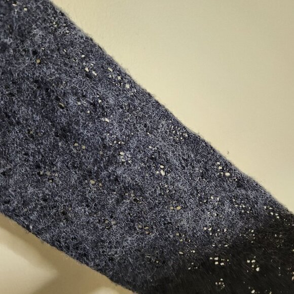 Free People Gray Open Knit Ruched V Neck Sweater Dress Size XS - Picture 5 of 7